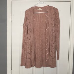 Mauve Fall Cardigan